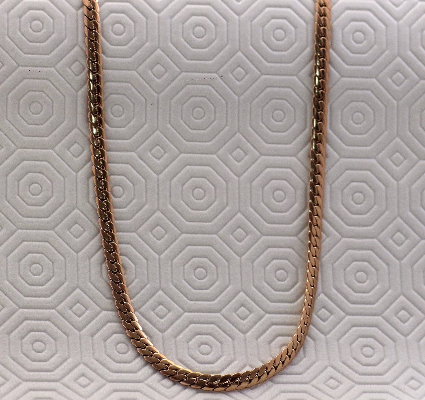 Cadena Serpiente Rosa Hm 6mm 65cm GS049