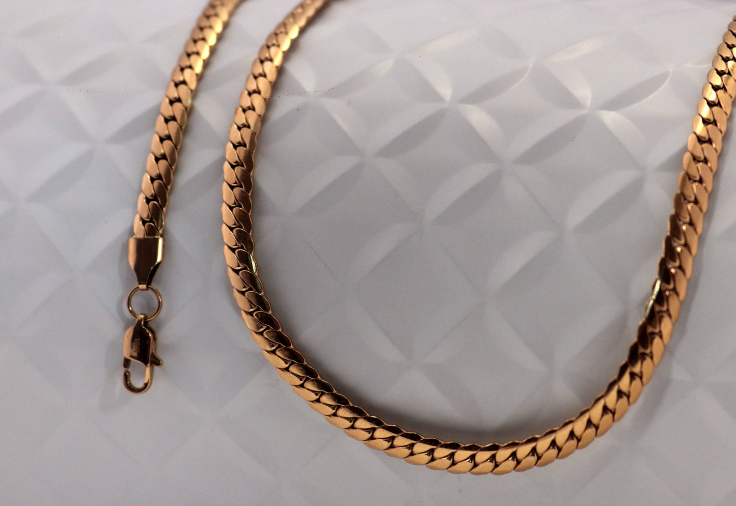 Cadena Serpiente Rosa Hm 6mm 65cm GS049