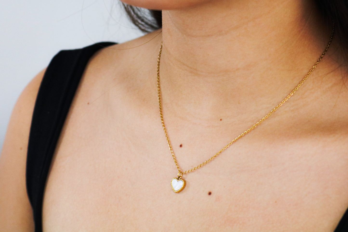 Cadena Mujer Corazón Blanco GSJ174