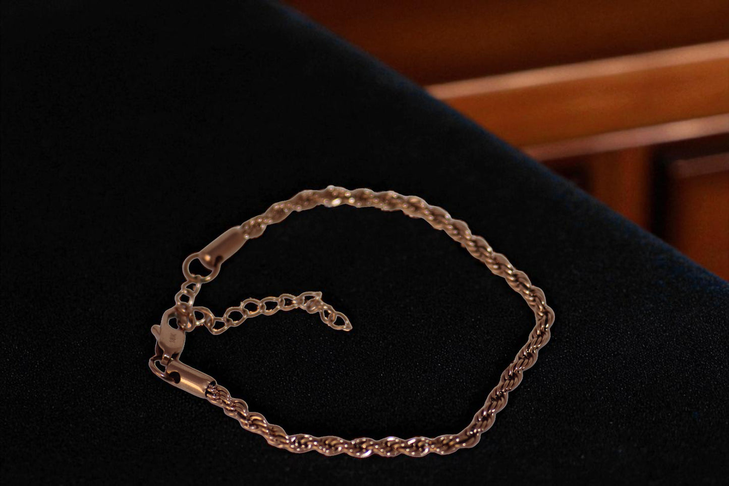 Pulsera Lazo Rosa Mujer 3mm 17cm GSJ046