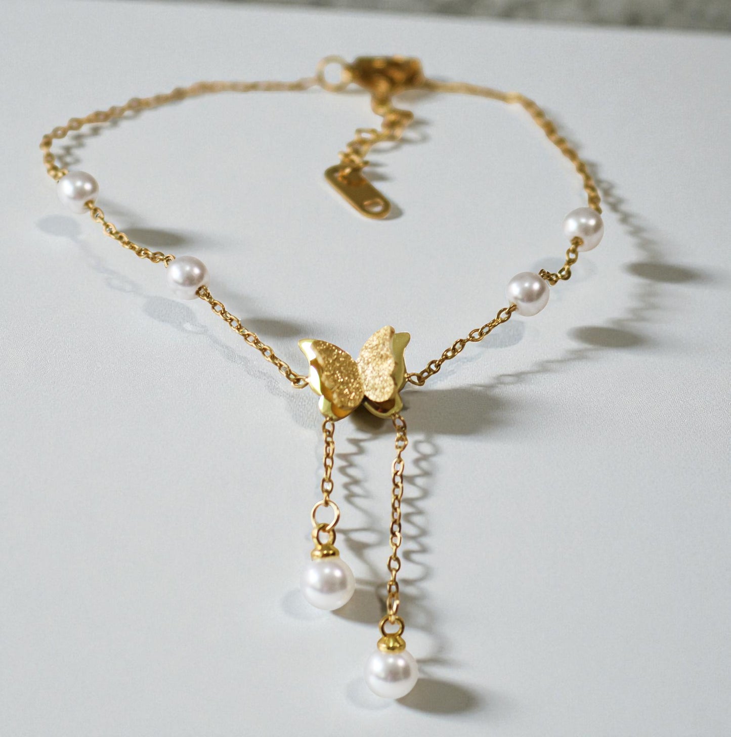 Tobillera Mariposa Perlas GSJM181